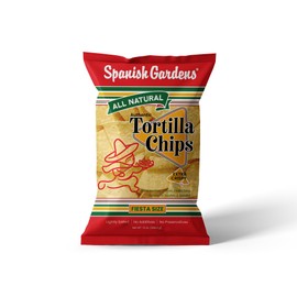 Spanish Gardens Tortilla Chips 5 Pack — Extra Crispy, Lightly Salted Corn Chips — All Natural Snacks for Dips, Nachos & Salads — Fiesta Size Bags (13 oz Bags)