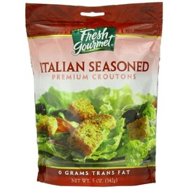 Fresh Gourmet Premium Croutons | Italian Seasoned | 5 Ounce (Pack of 6) | Crunchy Salad Topper
