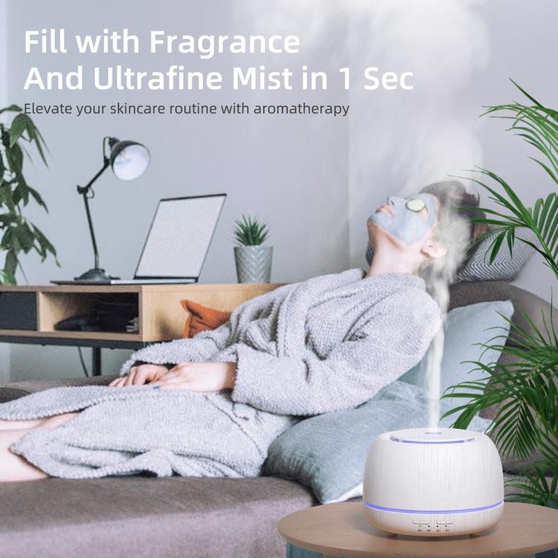 ASAKUKI 300ML Essential Oil Diffuser with Top 10 Oil Set