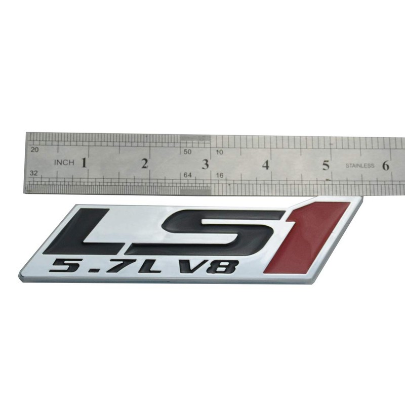 2X LS1 5.7L V8 Fender Emblem Decal Badge Nameplate Letter