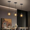 WORUIB 2 Pcs Pendant Light Fitting, Black Pendant Light Fitting