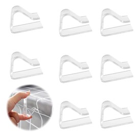 hioseyre 8Pcs Plastic Table Cloth Clip, Transparent Picnic Tablecloth Clips, Transparent Table Clips, Suitable For Christmas, Family Wedding Party, Indoor And Outdoor Camping