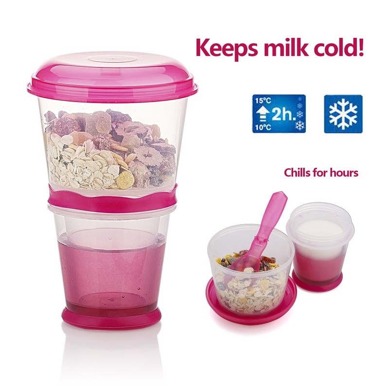 INOGIH Cereal On the Go Cups Breakfast-Portable Drink-Cup Cereal To-Go