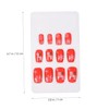Healeved 72pcs Christmas Nail Stickers Faux Christmas Nails Christmas False