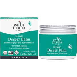 Earth Mama Organic Economy Size Diaper Balm | Diaper Cream for Baby | EWG Verified, Petroleum & Artificial Fragrance-Free with Calendula for Sensitive Skin, 4-Fluid Ounce
