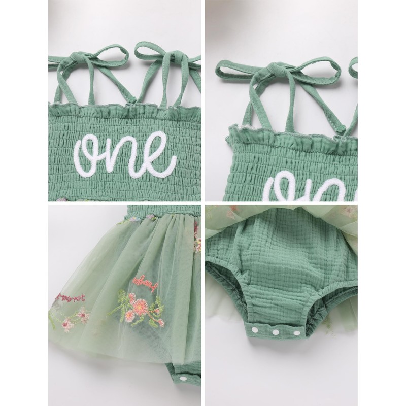 FYMNSI Baby Girl 1st Birthday Outfit Princess Tutu Tulle Bodysuit