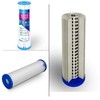 Dual Whole House Water Filter System, Transparent Standard Housings, Presser