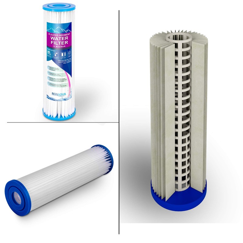 Dual Whole House Water Filter System, Transparent Standard Housings, Presser