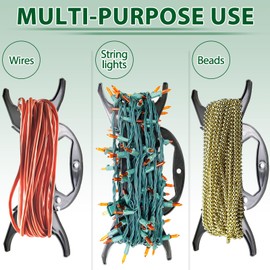 CXLHO 4Pack Christmas Light Storage Holder, All-Purpose Holiday Light Storage, Light Cord Wind up, Christmas Light Organizer for String Lights, Extensions Cords, Garland, Beads and More, Black