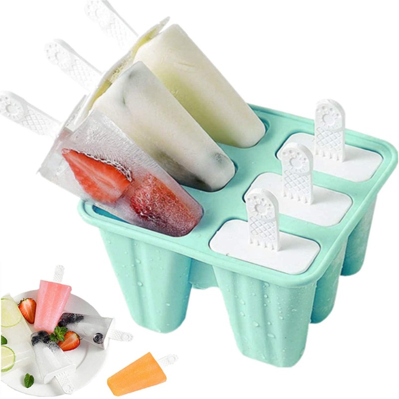 Popsicle Mold，Popsicle Maker Popsicle Molds 6 Pieces Silicone Ice Pop