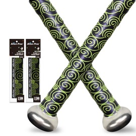 ALIEN PROS Bat Grip Tape for Baseball 0.5 MM (2 Pack, Black Clouds) – Precut and Pro Quality Bat Tape – Wrap Your Bat for an Epic Home Run - Replacement for Old Baseball bat Grip