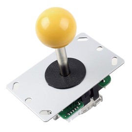 SANWA JLF-TP-8YT Arcade Joystick (Yellow Ball Top) - Premium, High Precision, Responsive Controls, Multi-Platform Compatible - Ideal for Gaming Enthusiasts, for Arcade Jamma Game 4 & 8 Way Adjustable
