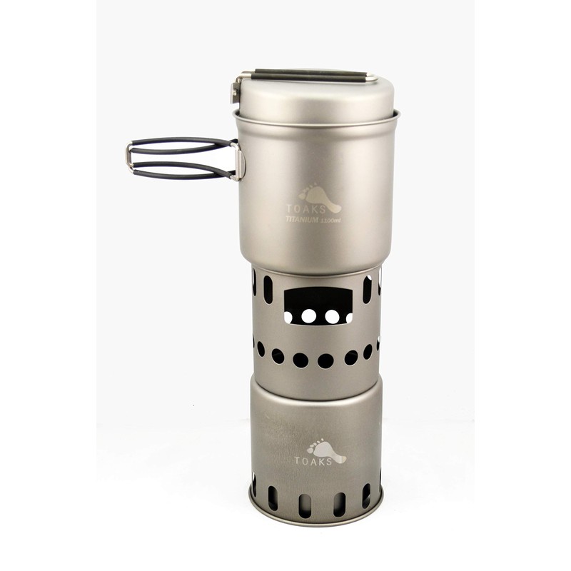 TOAKS Titanium Large Collapsible Wood Burning Stove – Ultralight, Compact