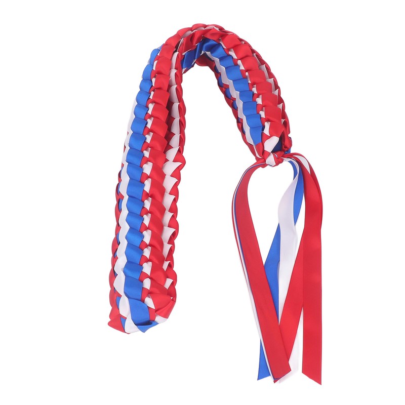120CM Graduation Ribbon Lei Adjustable Handmade 4 Strands Braided Necklace
