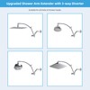 Hibbent Metal 16'' Shower Head Extension Arm with 3-way Diverter
