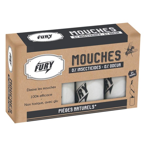 PROVEN ORAPI Fury Box of 4 Fly Tape Eco Glue,