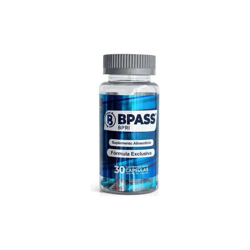 Kit Bpass Dorado Y Azul 30 Caps Bpri Suplemento Antes