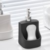 10oz Ceramic Dish Soap Dispenser with Sponge Holder for Kitchen
