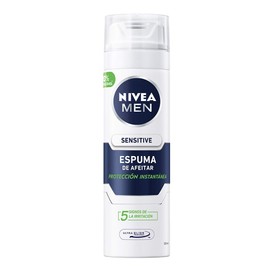 NIVEA MEN Espuma para Afeitar Sensitive (200 ml) Enriquecido con Manzanilla para Piel Sensible, fórmula extra suave 0% alcohol