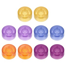 sourcing map 10 Pcs Footswitch Toppers Guitar Pedal Button Caps Plastic Footswitch Top Cover 3/8" for Guitar Effects Pedal Buttons, 5 Colors