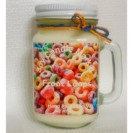 Soy Scented Candles | Handmade & Highly Aromatic Candles Burns Upto 85 Hours in Glass Jar - Perfect for Home Decor, Wedding, Birthday, Dinner (Frootloops, 16 oz)