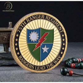 army US Army 75th Ranger Regiment Rangers Lead the Way Challenge Coin