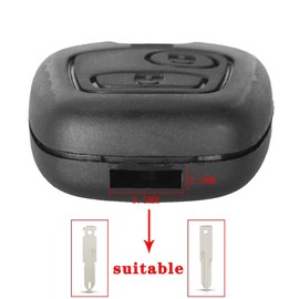2 Button Car Key Shell Replacement for Peugeot 107 207 407 206 306 406 806, for Citroen C1 C2 C3 C4 C5, Car Key Shell Pilot Car Key