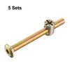 uxcell M6x60mm Furniture Bolt Nut Set Hex Socket Screw with
