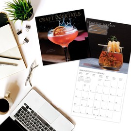 Graphique 2025 Craft Cocktail Wall Calendar | 12” x 12” | Thick Paper | Home & Office Organizer | Large Monthly Grid | 3 Languages & Marked Holidays | 4 Month Preview Page for 2026