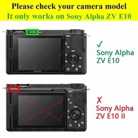 Screen Protector for Sony Alpha ZV-E10 ZVE10 ZV-1F ZV1F ZV-1 II ZV-1 ZVI ZV1II [Not for ZV-E10 II]Camera & Hot Shoe Cover ,ULBTER 0.3mm 9H Hardness Tempered Glass Cover Anti-Scrach Anti-Bubble [3+2 Pack]