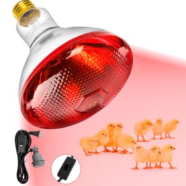 ROVOCLO Heat Lamp for Chickens,150W Red Heat Lamp Infrared Light Bulb for Chicks,Chicken Coop | ROVOCLO