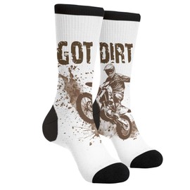 Got Dirt Bike Motorcross Racing Casual Cool 3D Printed Novelty Graphic Crew Tube Socks