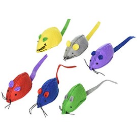 SPOT Felt Mice Catnip Toy | Soft, Colorful Multipack Interactive Cat Toy for Indoor Cats | Includes Catnip | 6 Pack in Assorted Colors