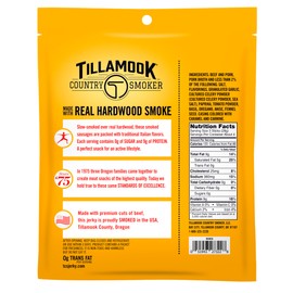 Tillamook Country Smoker Smoked Sausage, Zero Sugar, Italian Style, 4 Ounce (1 Pack) Real Hardwood Smoked Italian Sausages, Low Carb, High Protein, Ready to Eat Keto Snack