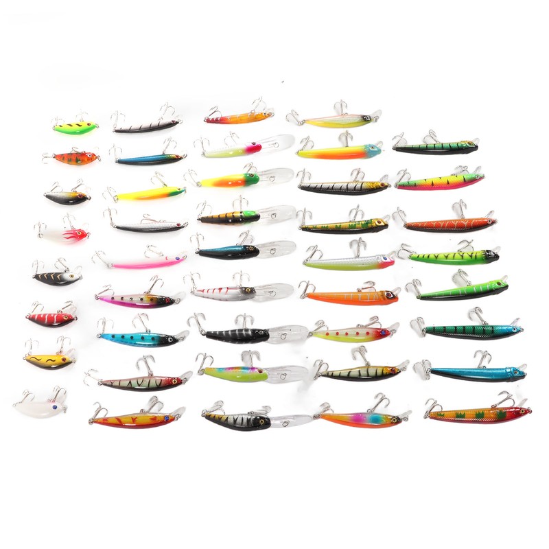 43Pcs Fishing Lure Kit Minnow Artificial Bait Universal Simulation Lure