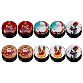 KUBOOZ 5 Pairs of Christmas Acrylic Ear Plugs., Acrylic