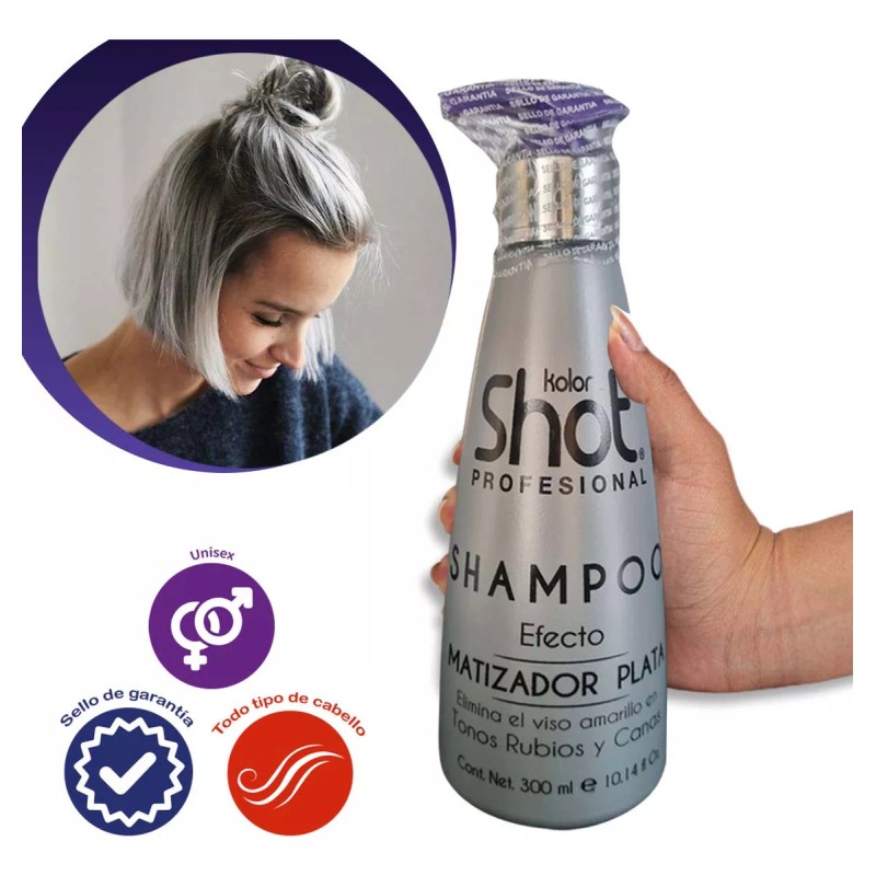 Kolor Shot Profesional Shampoo matizador plata kolor shot para cabello