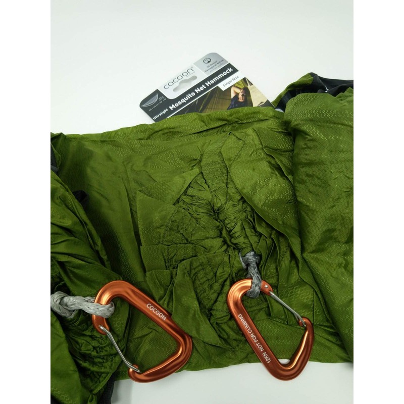 Cocoon Ultralight Mosquito Net Hammock, Single, Olive Green/Black