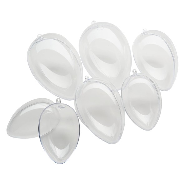 VBS Acrylic Eggs Transparent with Bore Set of 6 Each
