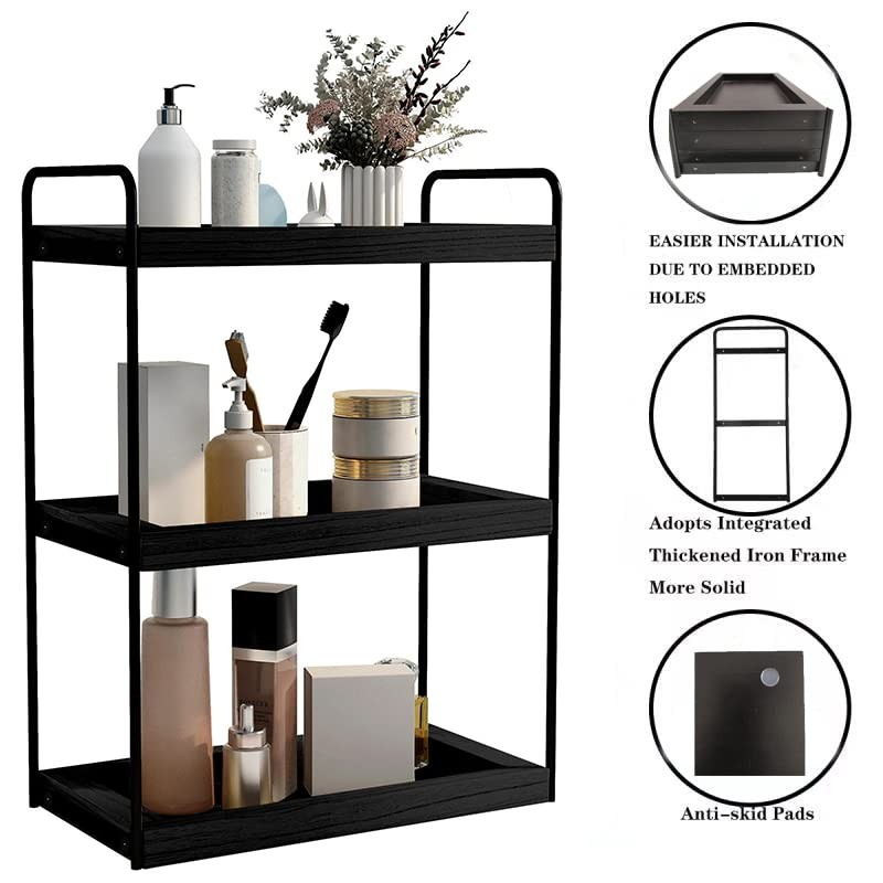Dorhors 3 Tier Bathroom Counter Organizer,Countertop Bathroom Storage Shelf,Counter Tray