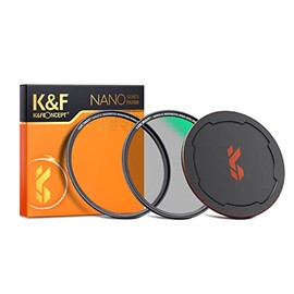 K&F Concept 62mm Magnetic CPL Filter Kit +Adapter Ring+ Alloy Lens Cap, Circular Polarizing Quick Switch Converters Systerm Optical Glass for DSLR Cameras (Nano-X Series)