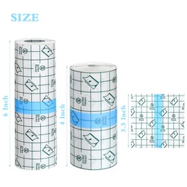 Waterproof Bandages Transparent Film Dressing, Second Skin Healing Protective, Clear Adhesive Bandages Shower Shield Dressing Tape for Tattoos Aftercare Swimming(6 Inch x 2 Yard)