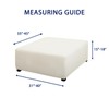 PureFit Super Stretch Form Fit Square Ottoman Cover Rectangle -