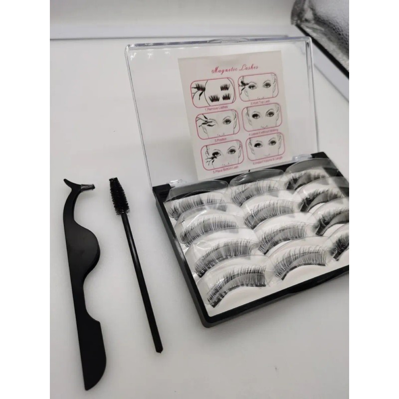 Pestañas Postizas Magnéticas Kit Con Aplicador 3 Pares