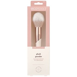 EcoTools Luxe Plush Powder - Brocha de maquillaje en polvo para rubor y bronceador, brocha de maquillaje premium respetuosa con el medio ambiente, rosa, lujosa y glamurosa, 1 unidad