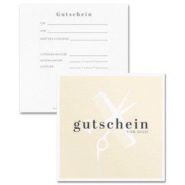 Frank Paperman® 60 x vouchers for customers, hairdresser voucher, vouchers to fill in yourself, voucher form in square shape, gift cards