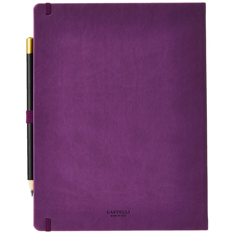Castelli RQ27/25-477 Large Lined Ruled Tucson Notebook - Purple