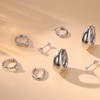 JeweBella Small Silver Hoops Earrings for Women 18K Gold Plated