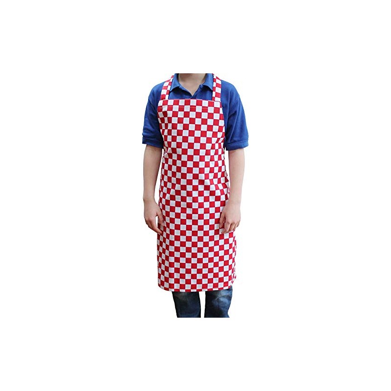 Children’s apron – for cooking and baking (Red Check 3-5
