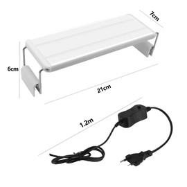 Ultra Thin LED Aquarium White Light Clip Mount Light, 3-Colour Light, Aquarium Lighting Water Plant Light, LED Telescope, Aquarium Mount Light, Coral Reef Viewing Light, 6 W